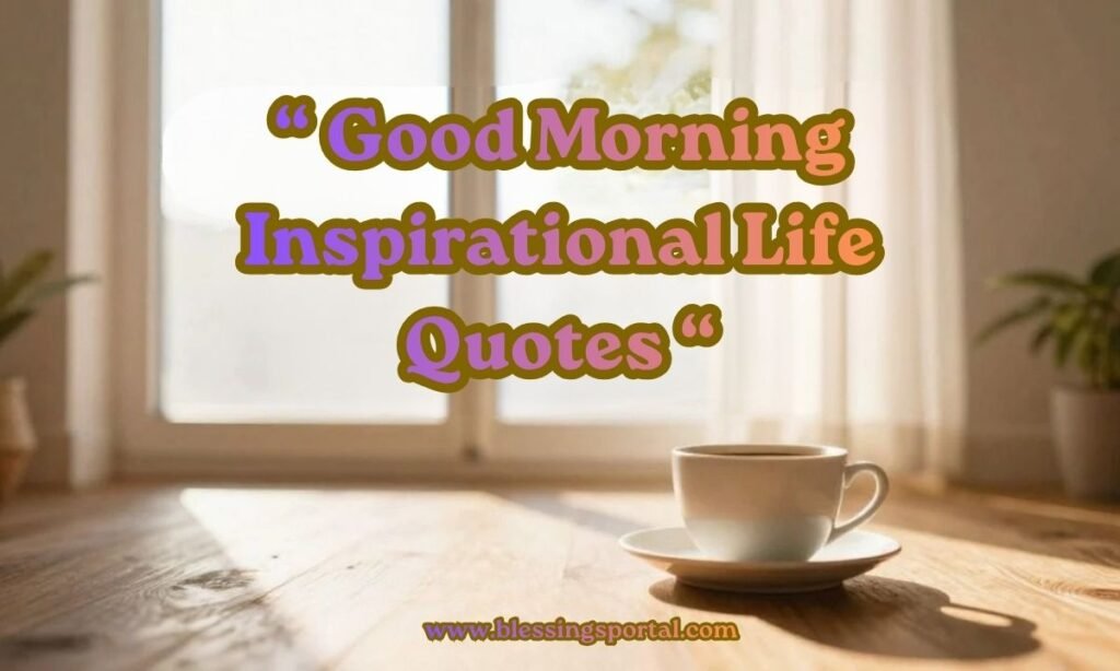 Good Morning Inspirational Life Quotes