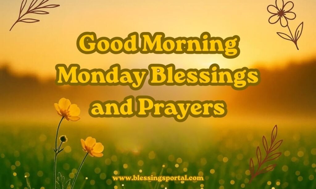 Good Morning Monday Blessings and Prayers