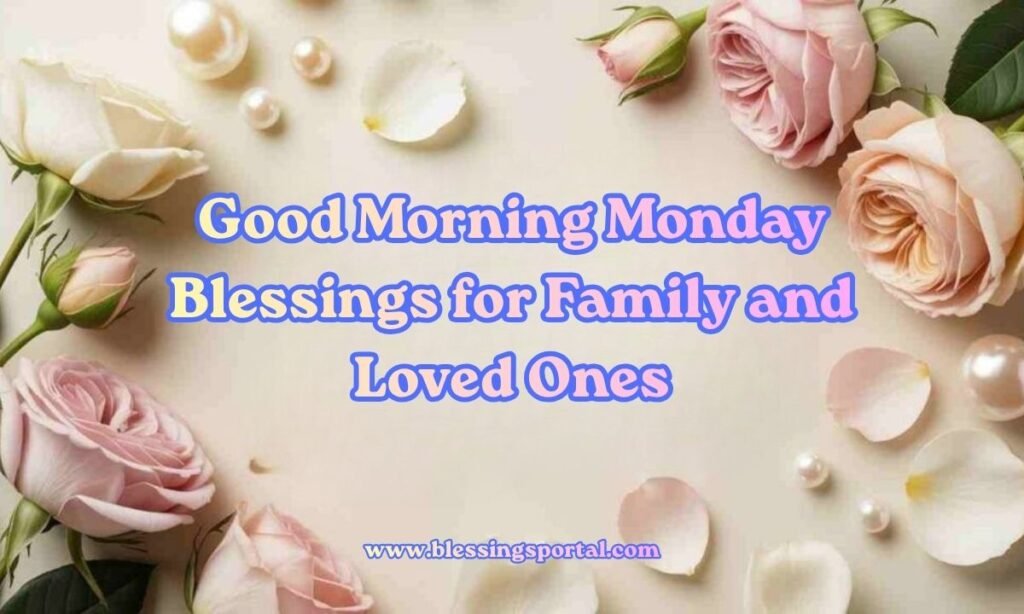 Good Morning Monday Blessings for Family and Loved Ones