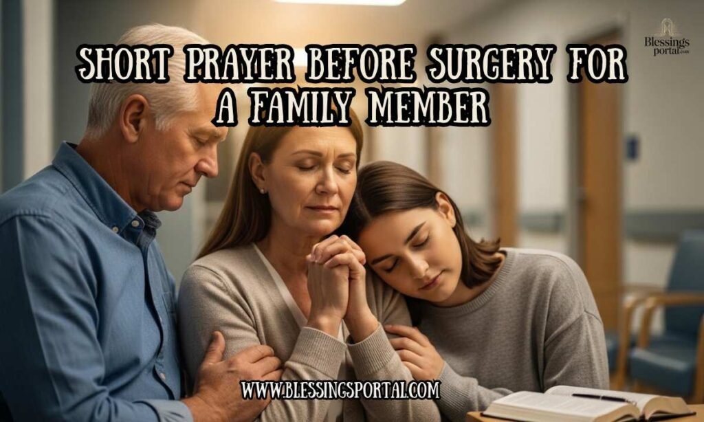 Short Prayer Before Surgery For a Family Member