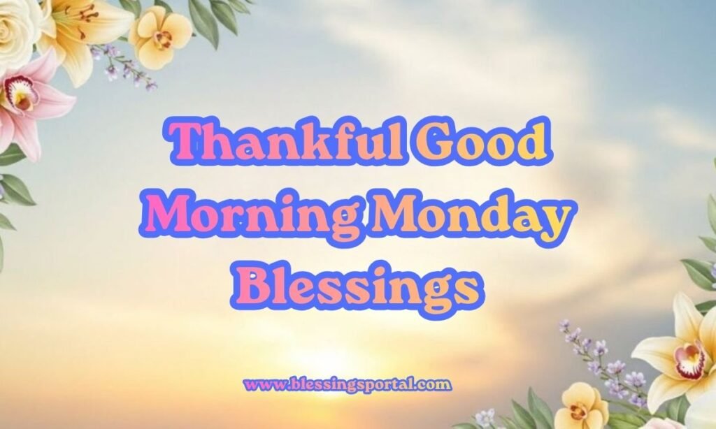 Thankful Good Morning Monday Blessings