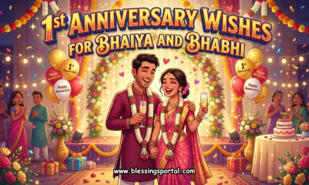 1st Anniversary Wishes for Bhaiya and Bhabhi