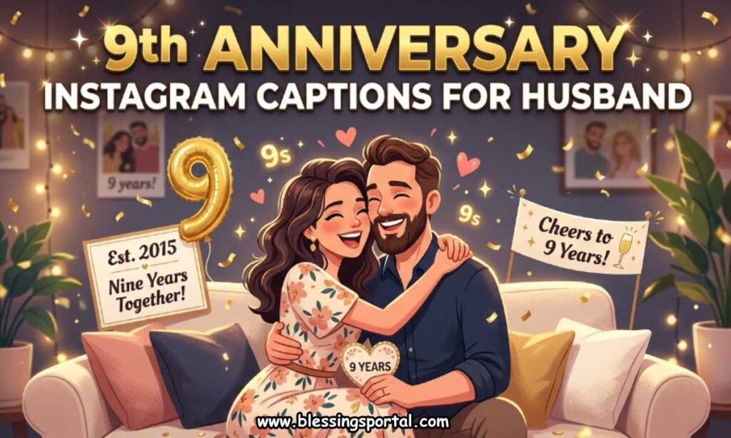 9th Anniversary Instagram Captions for Husband