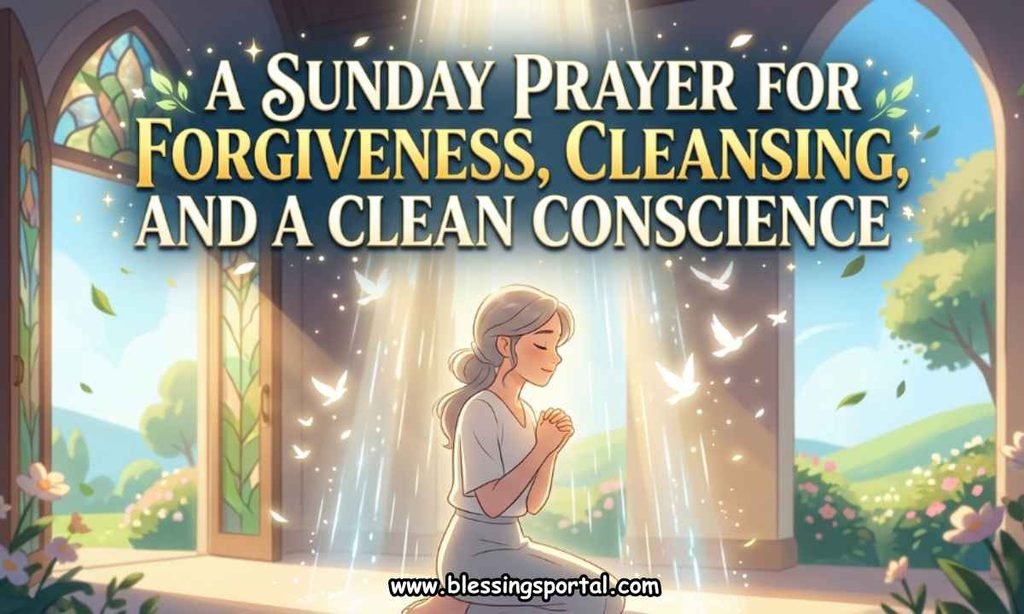 A Sunday Prayer for Forgiveness, Cleansing, and a Clean Conscience