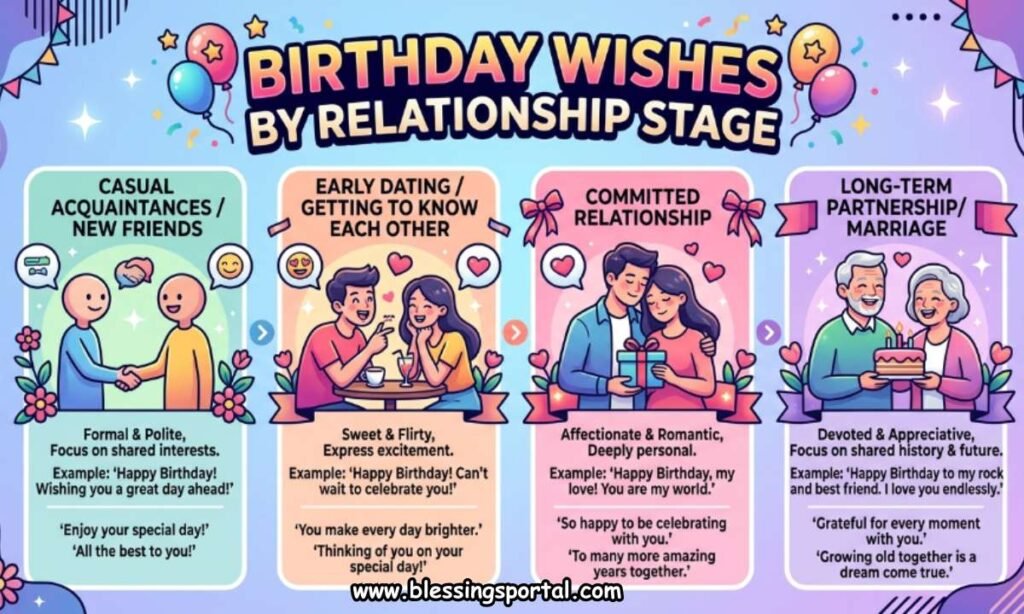 Birthday Wishes by Relationship Stage