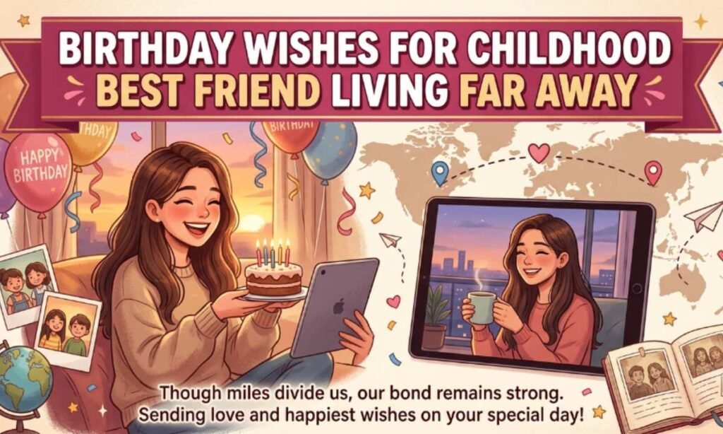 Birthday Wishes for Childhood Best Friend Living Far Away