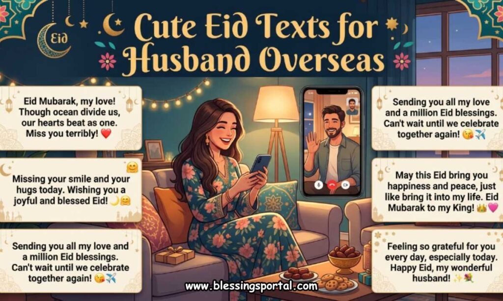 Cute Eid Texts for Husband Overseas