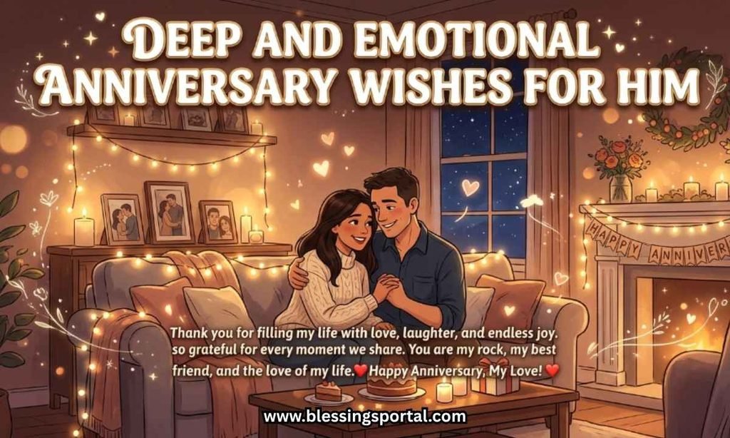 Deep and Emotional Anniversary Wishes for Him