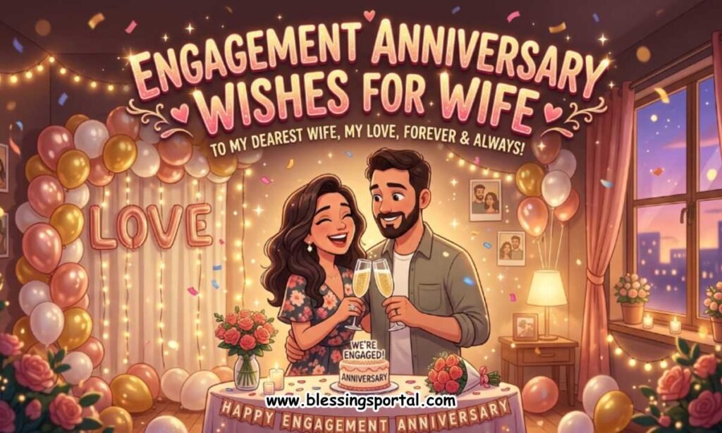 Engagement Anniversary Wishes for Wife