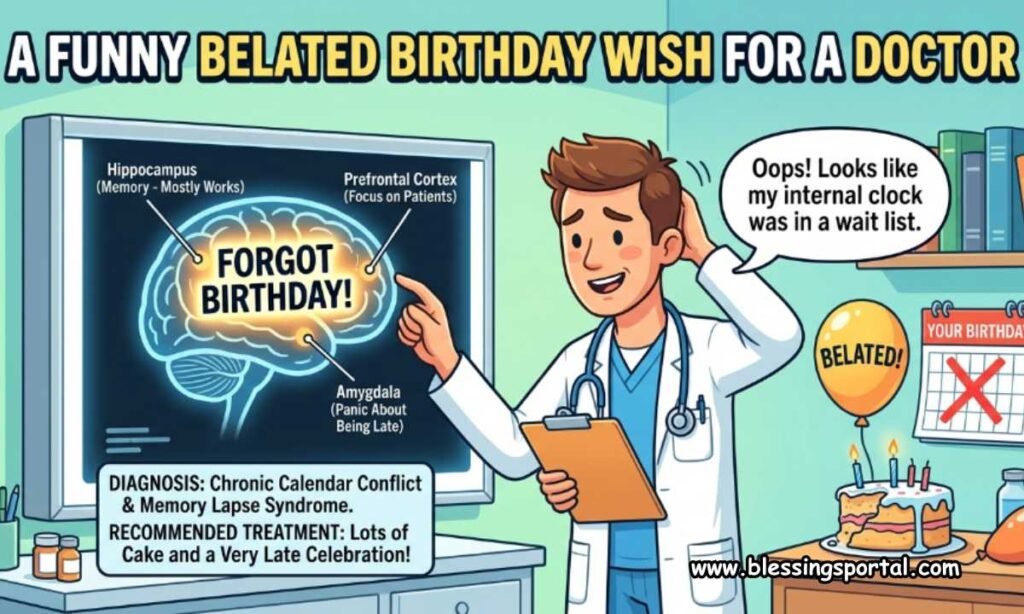 Funny Belated Birthday Wish