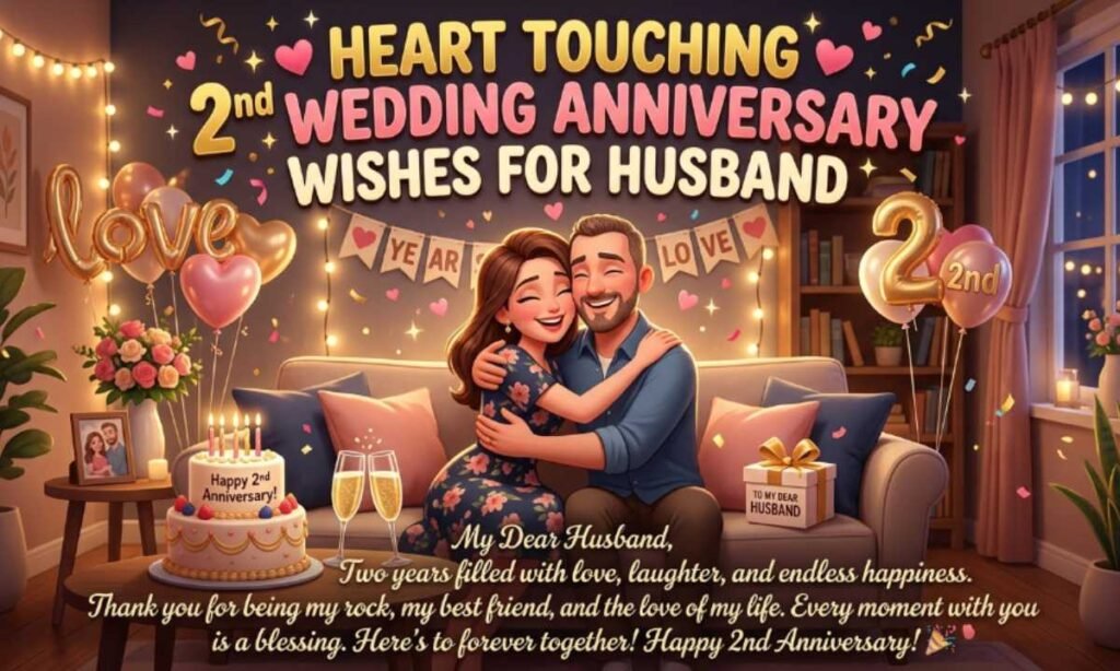 Heart Touching 2nd Wedding Anniversary Wishes for Husband