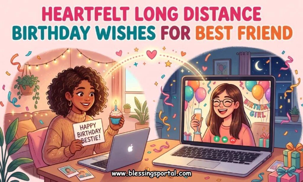 Heartfelt Long Distance Birthday Wishes for Best Friend