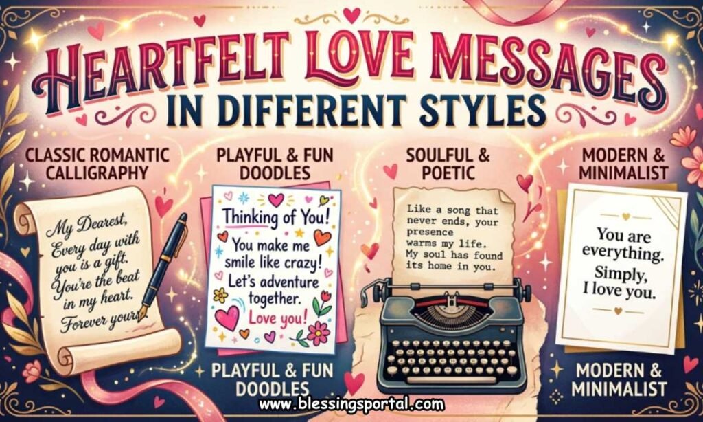 Heartfelt Love Messages in Different Styles