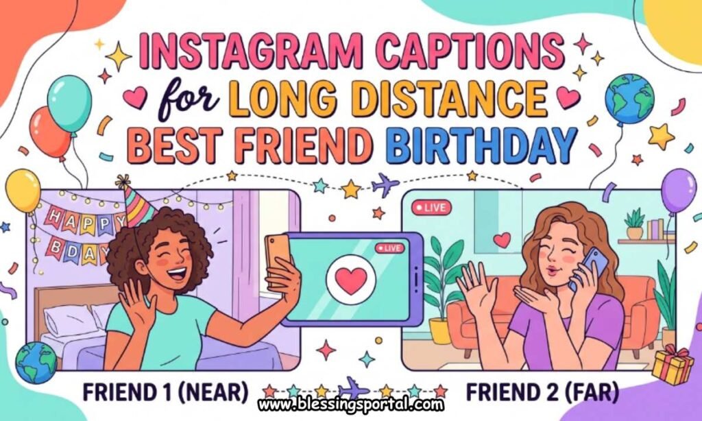Instagram Captions for Long Distance Best Friend Birthday