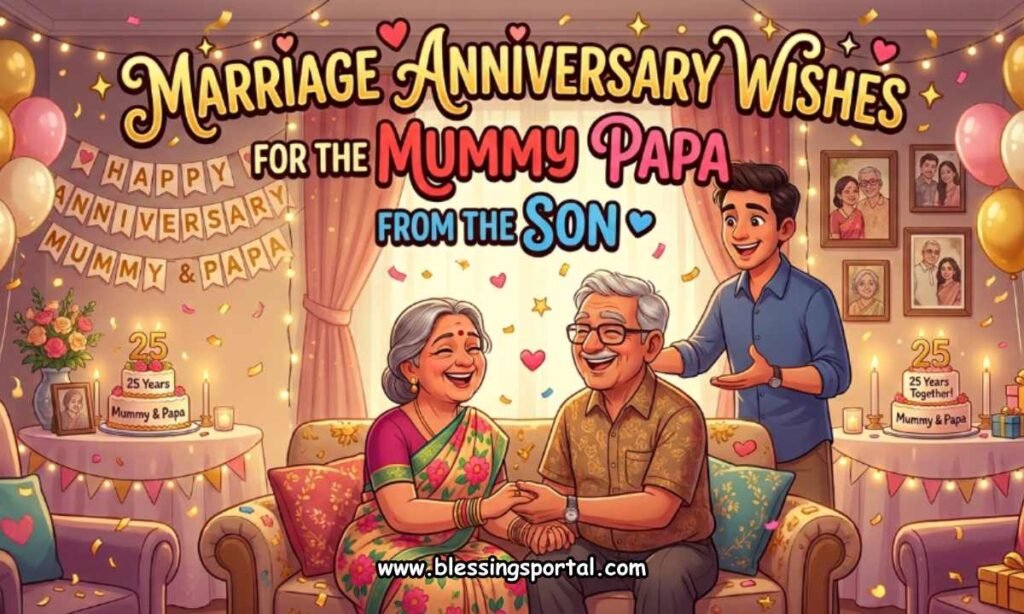Marriage Anniversary Wishes for Mummy Papa From Son
