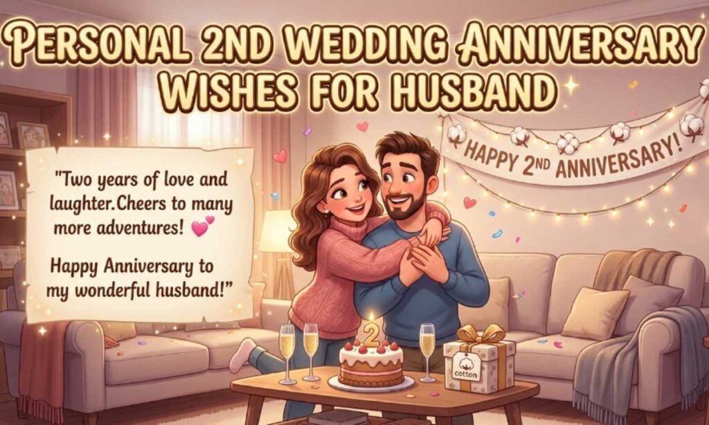 Personal 2nd Wedding Anniversary Wishes for Husband