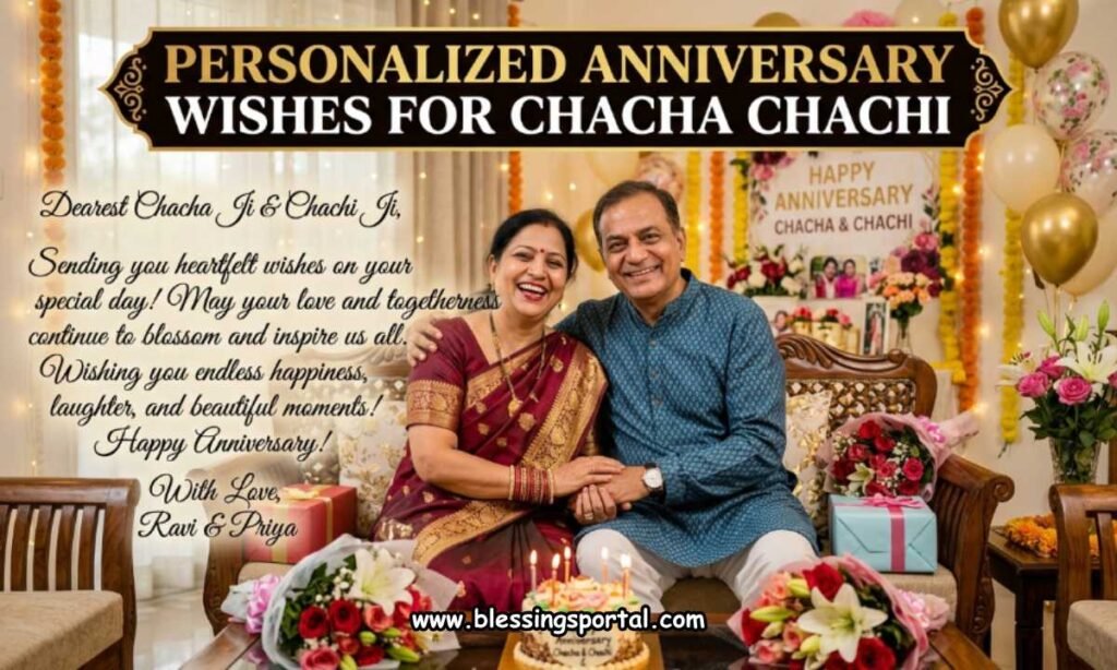 Personalized Anniversary Wishes for Chacha Chachi