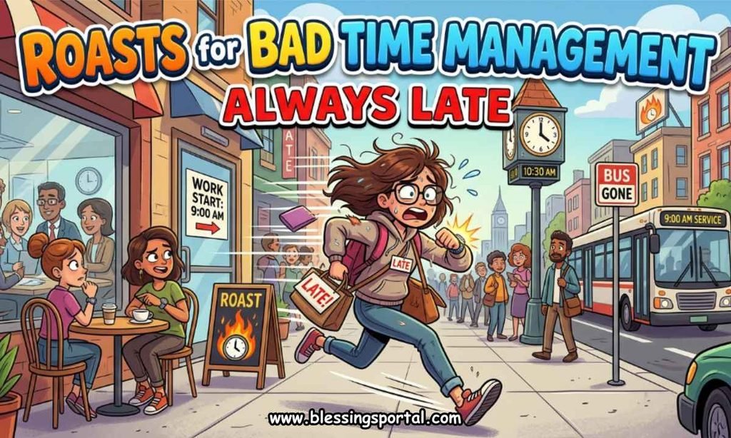 Roasts for Bad Time Management (Always Late)