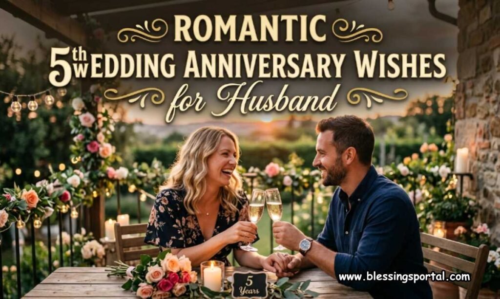Romantic 5th Wedding Anniversary Wishes for Husband