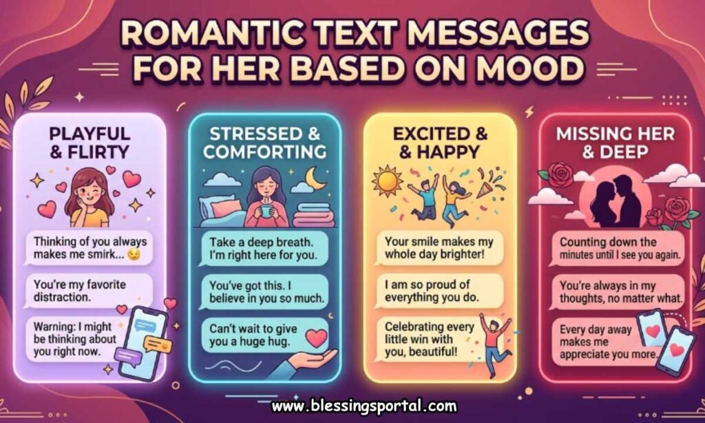 Romantic Text Messages for Her Based on Mood