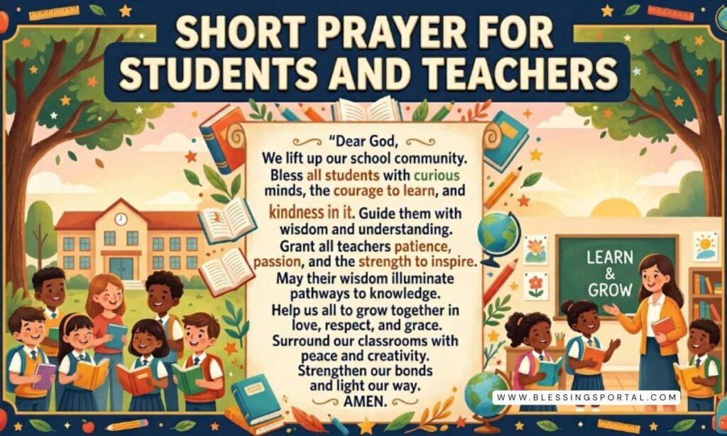 Short Prayer for Students and Teachers
