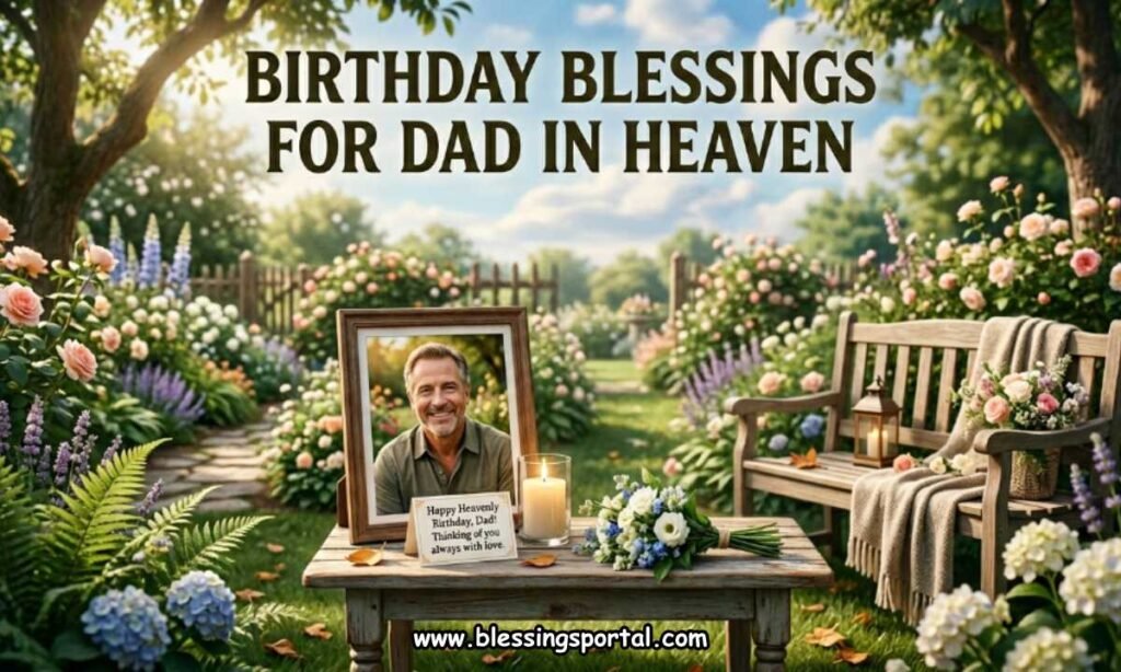 Birthday Blessings for Dad in Heaven