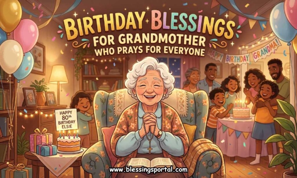 Birthday Blessings for Grandmother Who Prays for Everyone