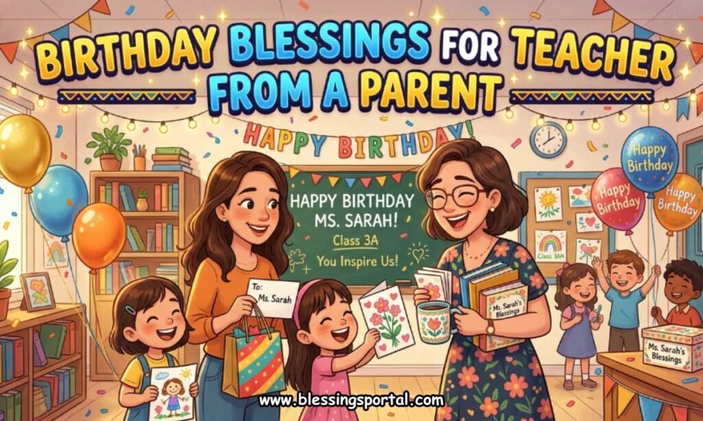 Birthday Blessings for Teacher from a Parent