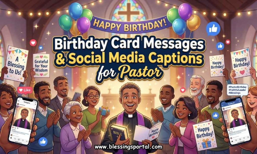 Birthday Card Messages & Social Media Captions for Pastor