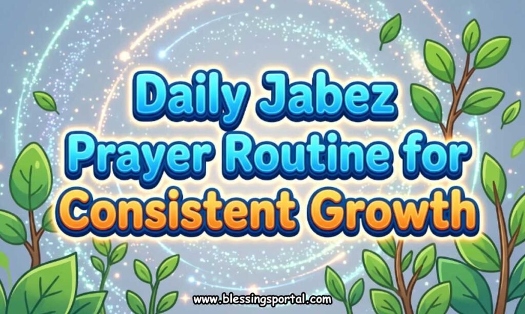 Daily Jabez Prayer Routine for Consistent Growth  just title text in image