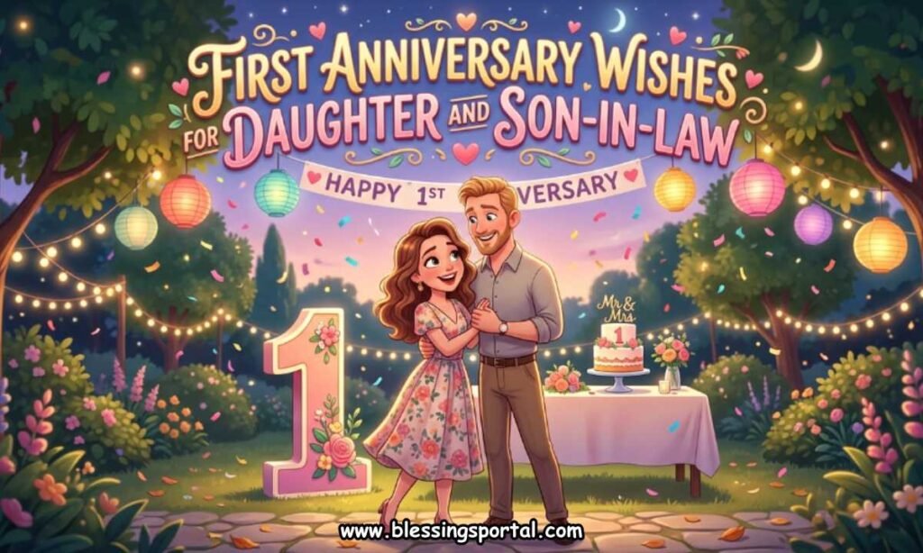 First Anniversary Wishes for Daughter and Son-in-Law
