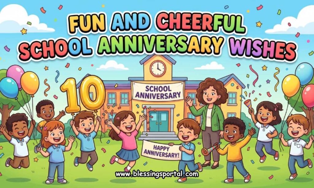 Fun and Cheerful School Anniversary Wishes
