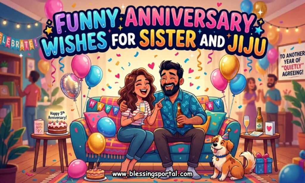 Funny Anniversary Wishes for Sister and Jiju