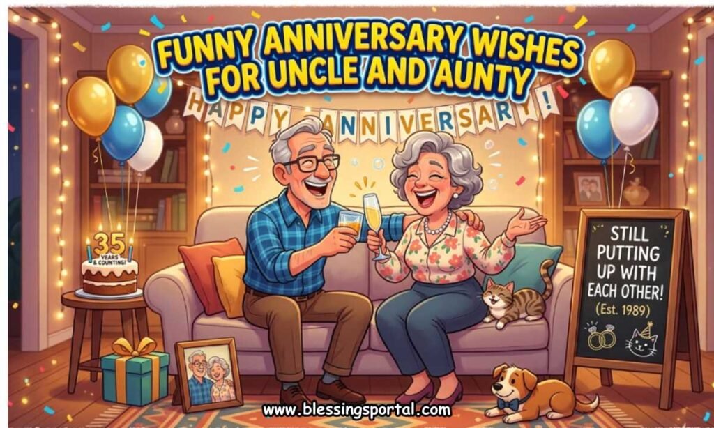 Funny Anniversary Wishes for Uncle and Aunty