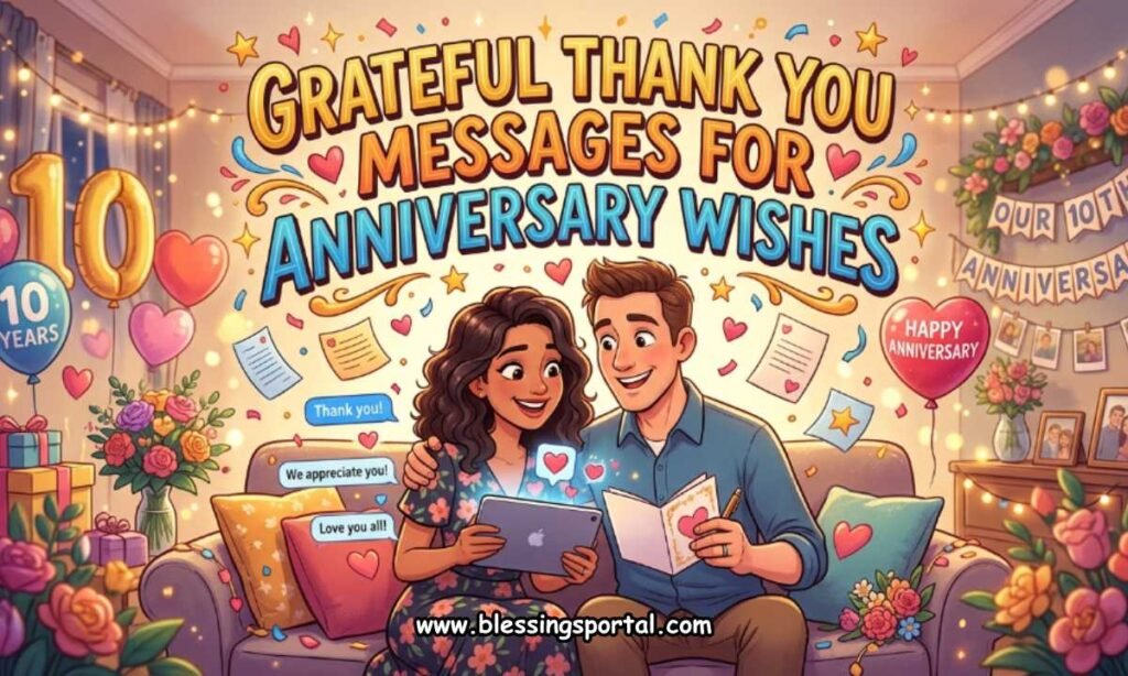 Grateful Thank You Messages for Anniversary Wishes