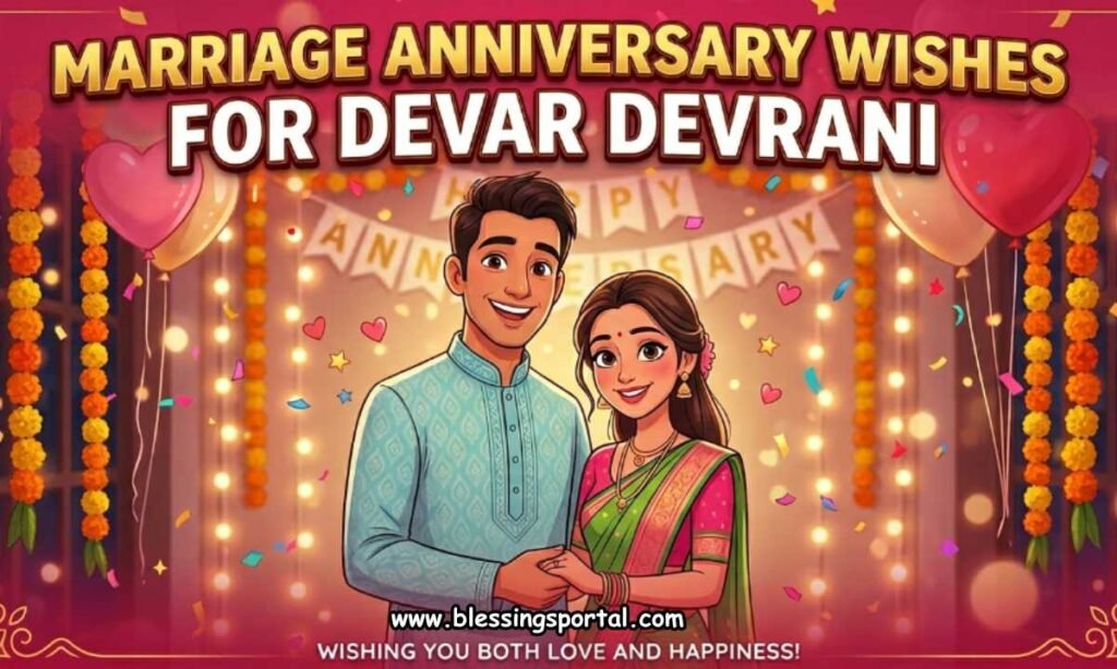 Marriage Anniversary Wishes for Devar Devrani