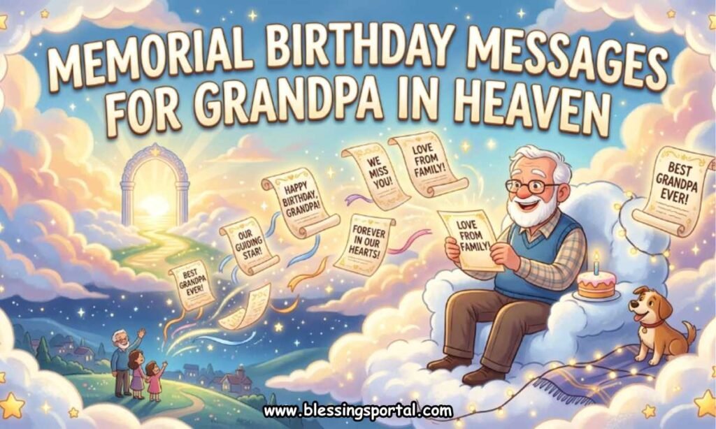 Memorial Birthday Messages for Grandpa in Heaven