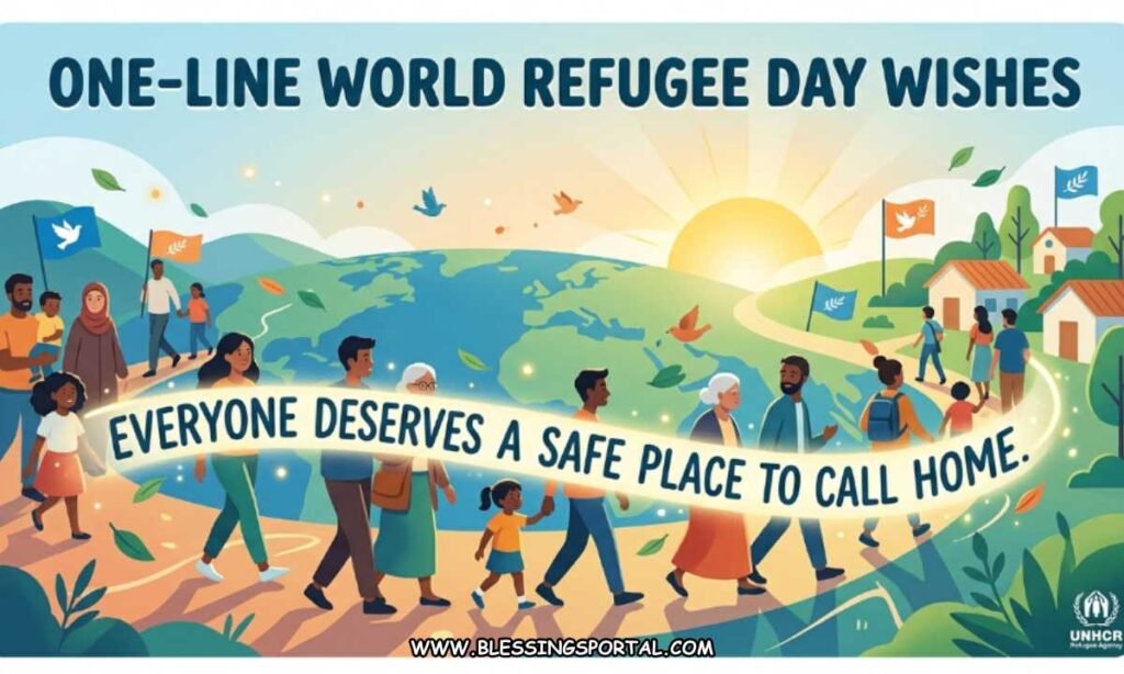 One-Line World Refugee Day Wishes