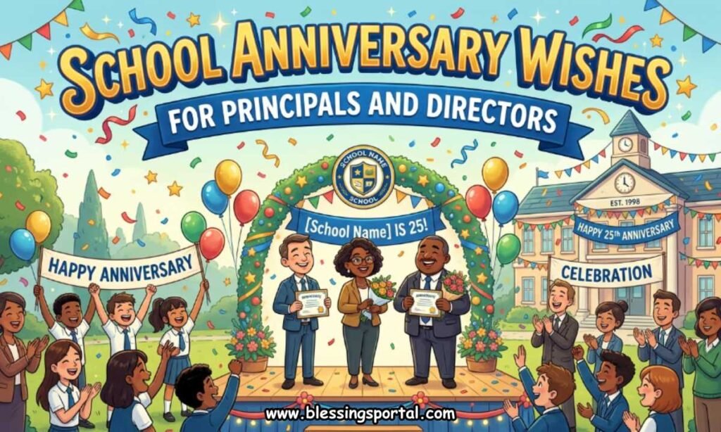 School Anniversary Wishes for Principals and Directors