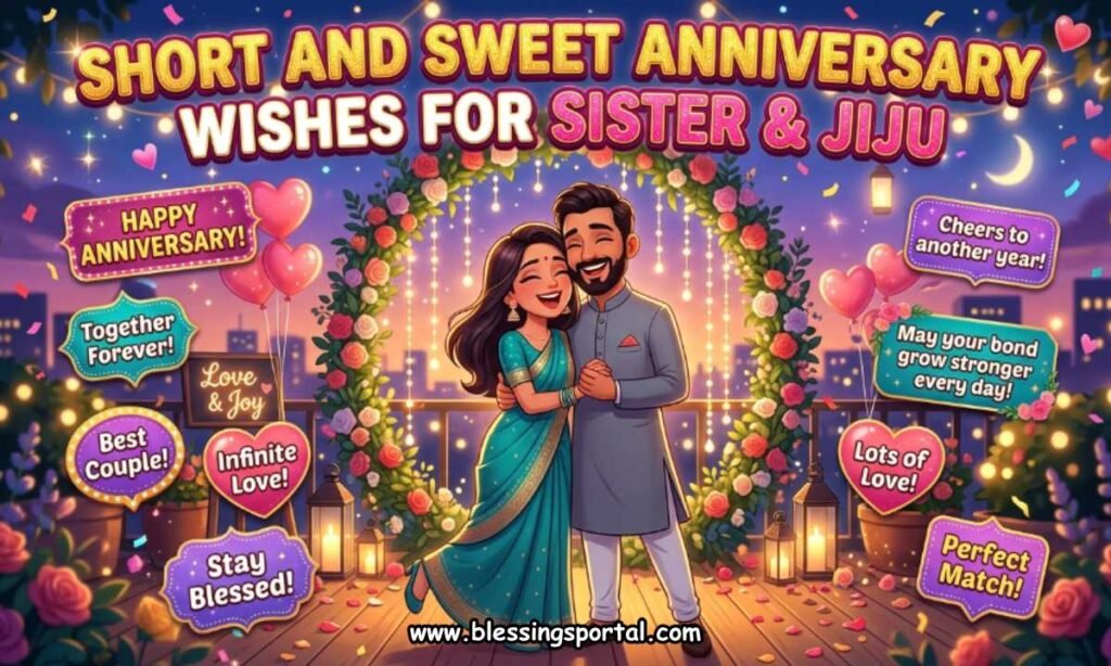Short and Sweet Anniversary Wishes for Sister and Jiju