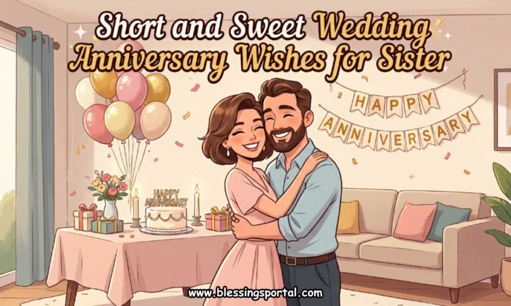 Short and Sweet Wedding Anniversary Wishes for Sister