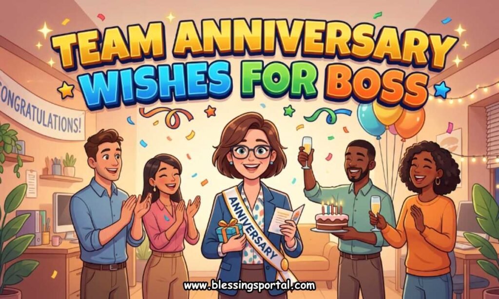 Team Anniversary Wishes for Boss