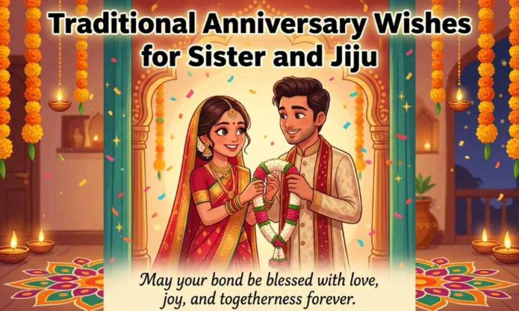 Traditional Anniversary Wishes for Sister and Jiju