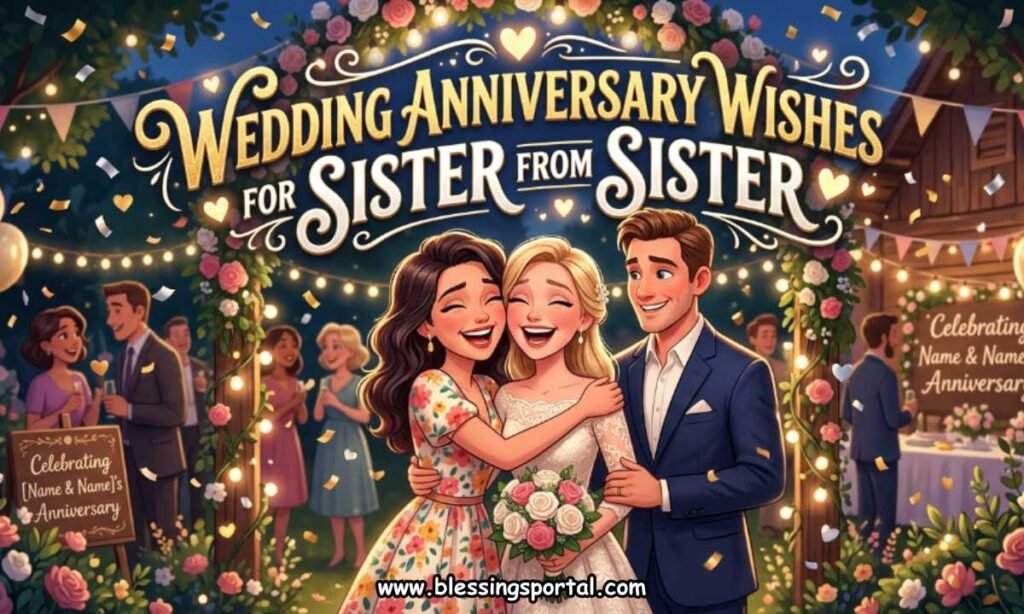 Wedding Anniversary Wishes for Sister from Sister