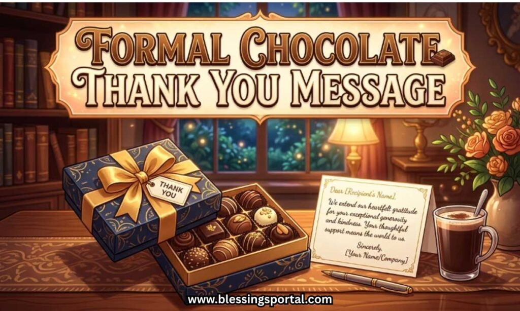 Formal Chocolate Thank You Message