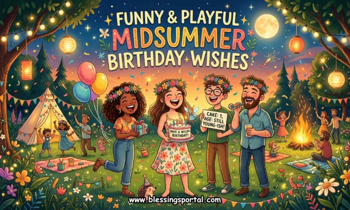 Funny & Playful Midsummer Birthday Wishes
