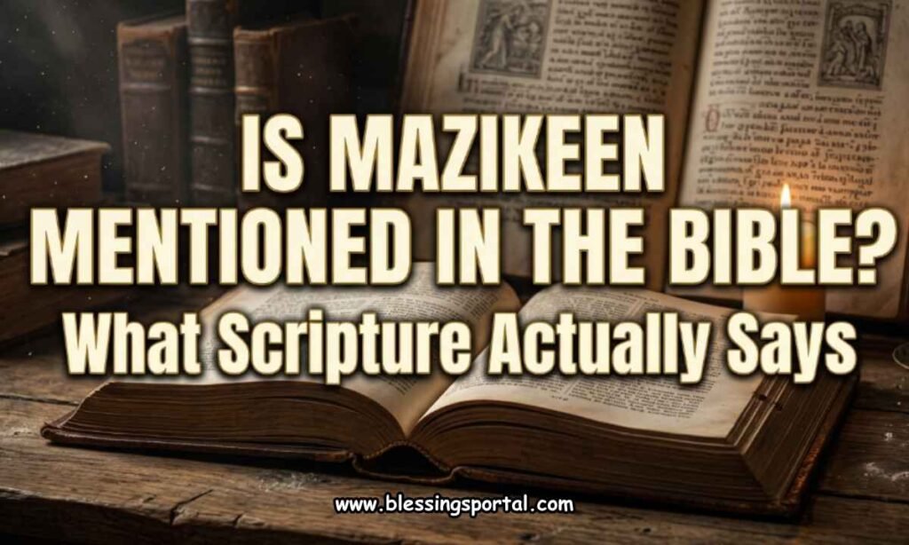 Is Mazikeen Mentioned in the Bible - What Scripture Actually Says