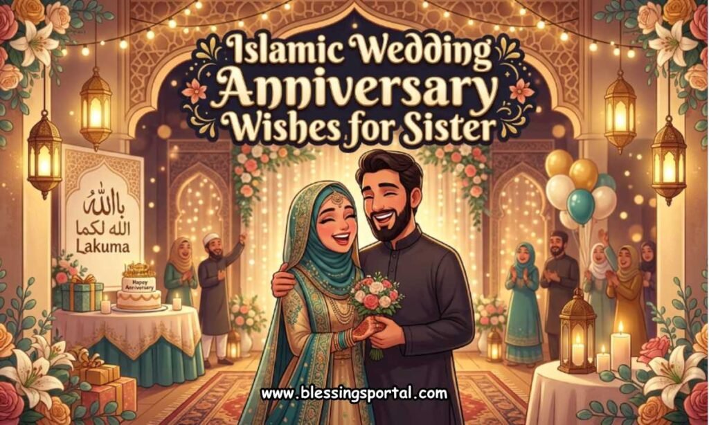 Islamic Wedding Anniversary Wishes for Sister