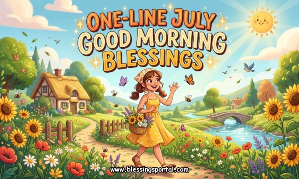 One-Line July Good Morning Blessings