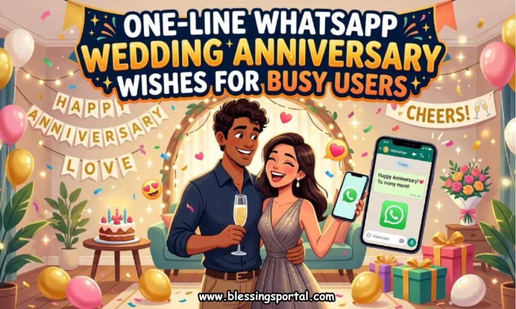 One-Line WhatsApp Wedding Anniversary Wishes for Busy Users